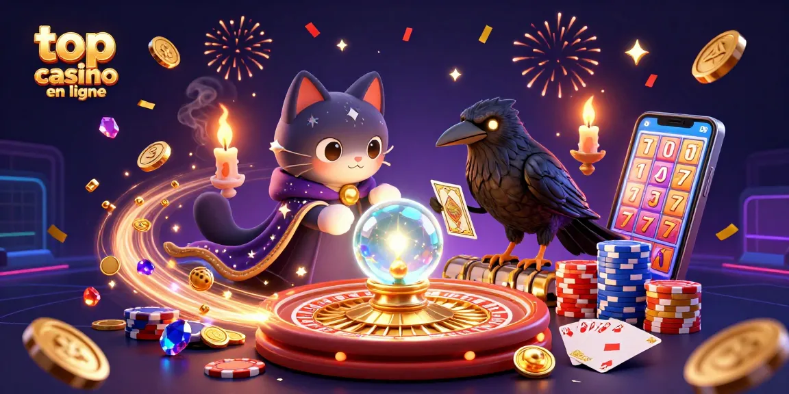 Jouer sur le meilleur casino en ligne et gagner avec des symboles chanceux dans une scène vibrante.