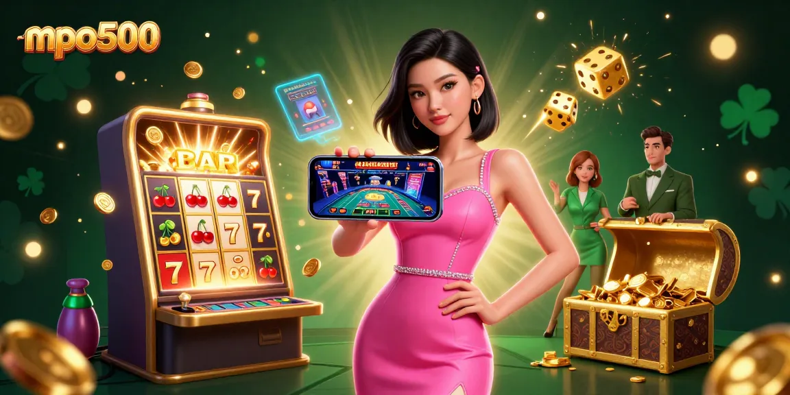 Experience the excitement of mpo500 with a stunning digital illustration showcasing live dealer gaming.