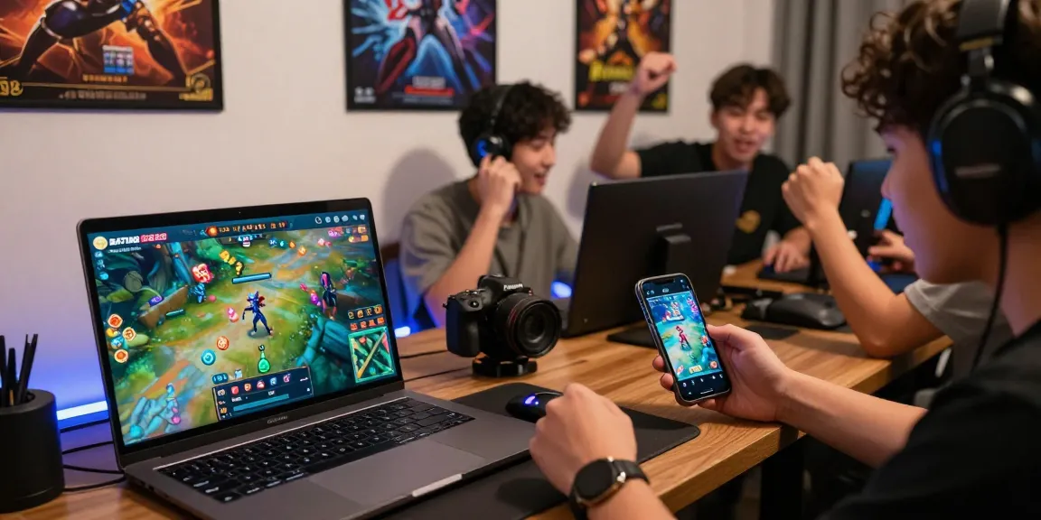 Gambaran dinamis pengalaman bermain game online di BATIK88, dengan grafis cerah dan suasana kompetitif yang menyenangkan.