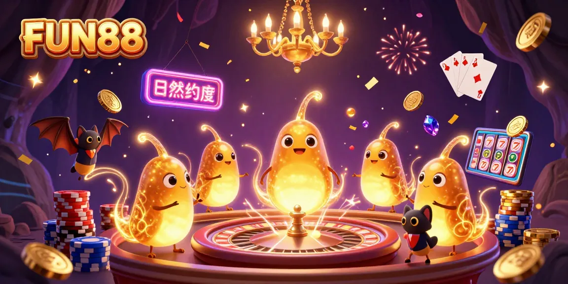 Experience the thrill of FUN88 with vibrant casino action and dynamic betting elements in an enchanting 3D scene.
