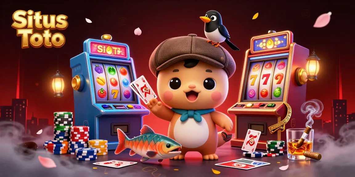 Experience fun with Situs Toto as cartoon characters dive into an exciting casino adventure.