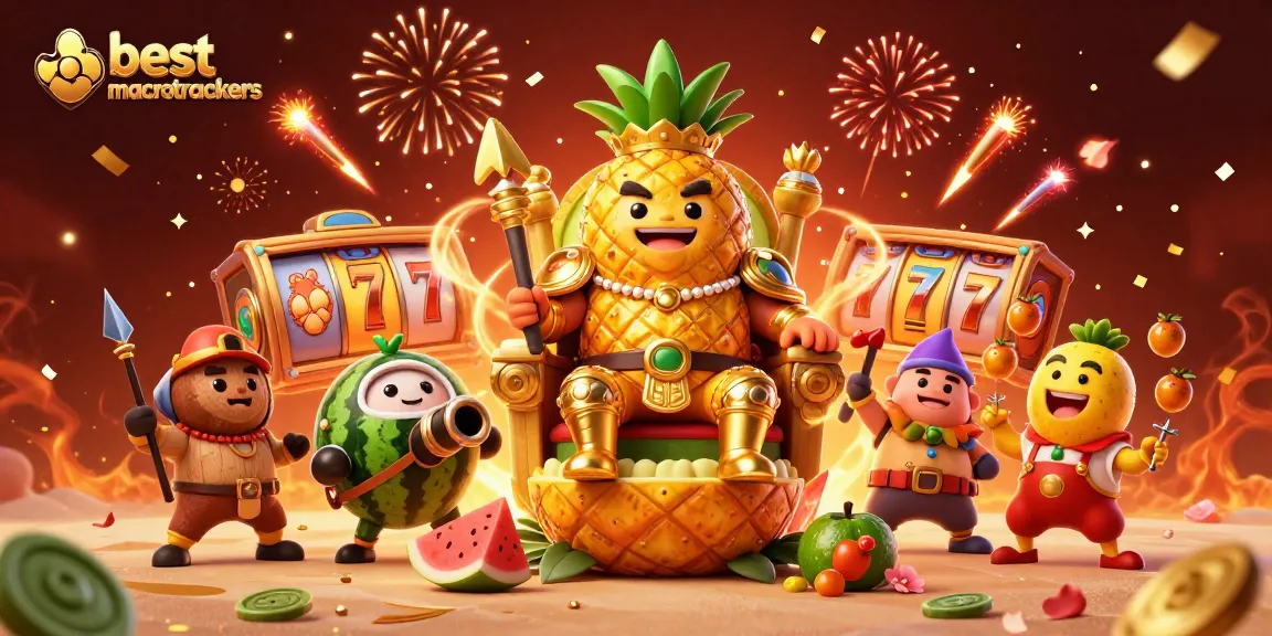 Celebrate winning strategies with best macro trackers as the golden pineapple king leads the casino fun!