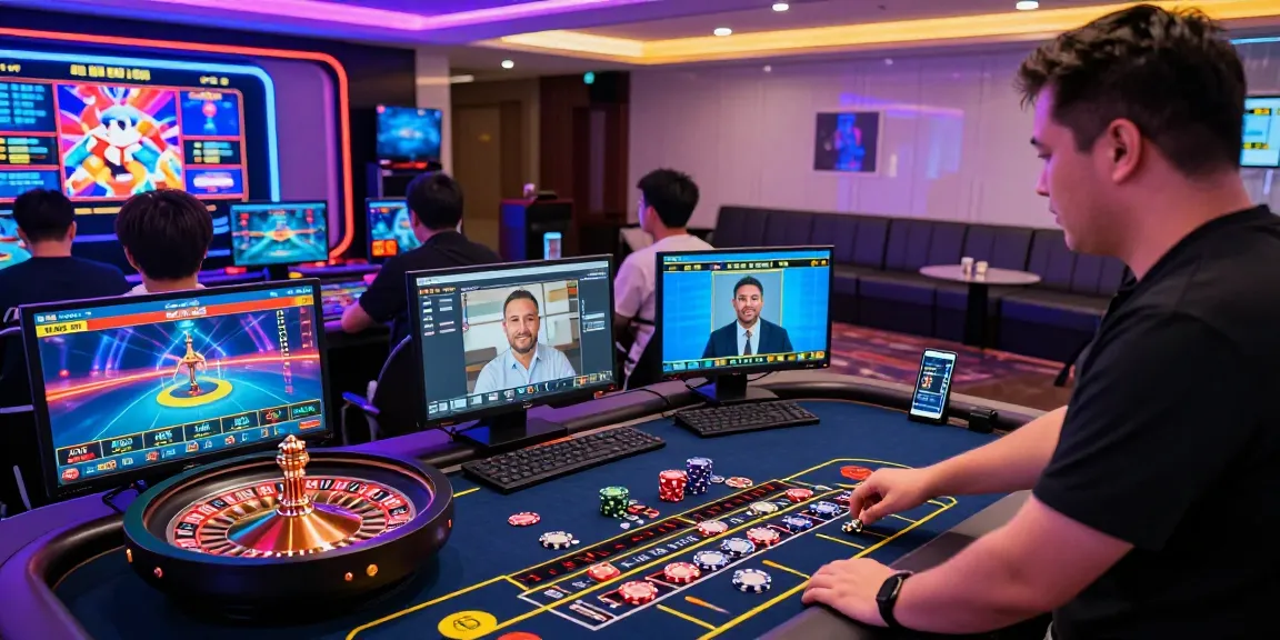 Engaging live casino experience on 鉅城娛樂城 platform with players and dealer interaction.