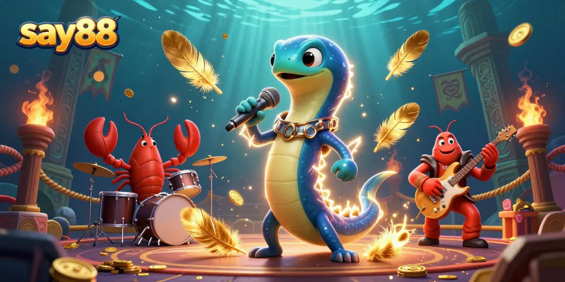 Experience thrilling action with say88 in an underwater casino featuring vibrant characters and dynamic gameplay.