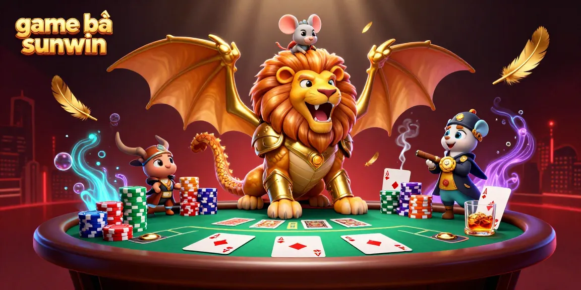 Experience the thrilling game bài sunwin with dynamic poker elements and vibrant colors.