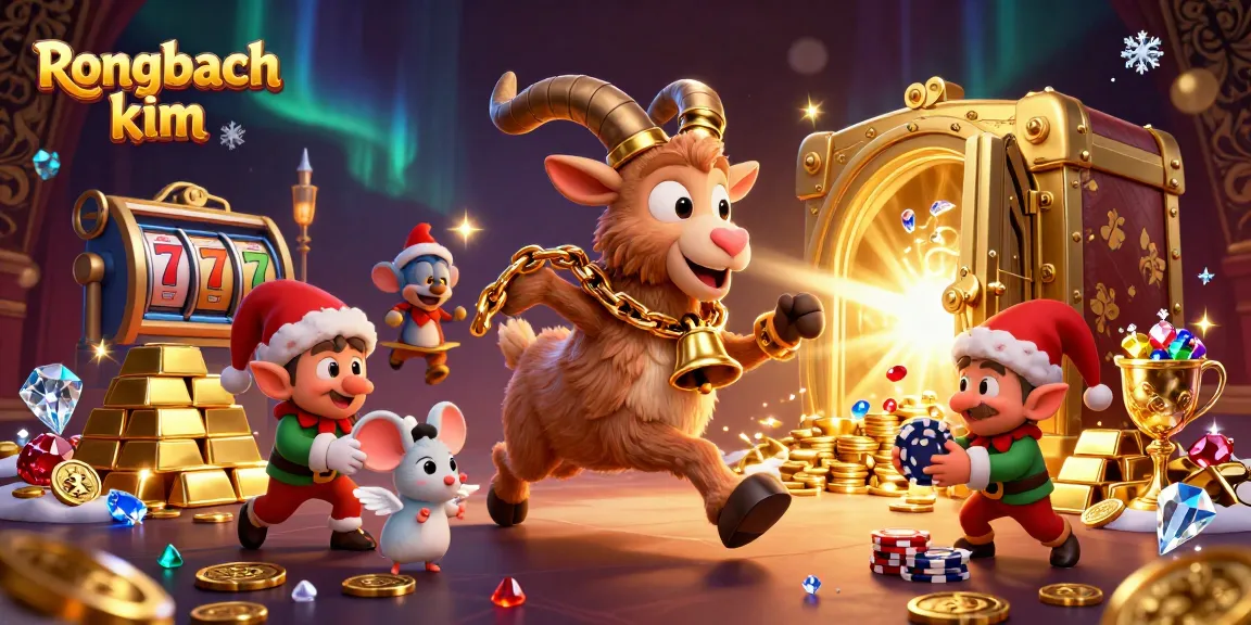 Engage with the thrilling Rongbach kim experience at a festive holiday casino game scene.