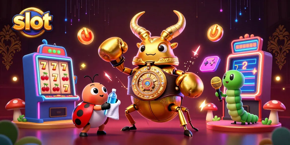 Menggenggam slot dengan kemenangan besar, ilustrasi kasino menarik dengan simbol berputar di belakang.