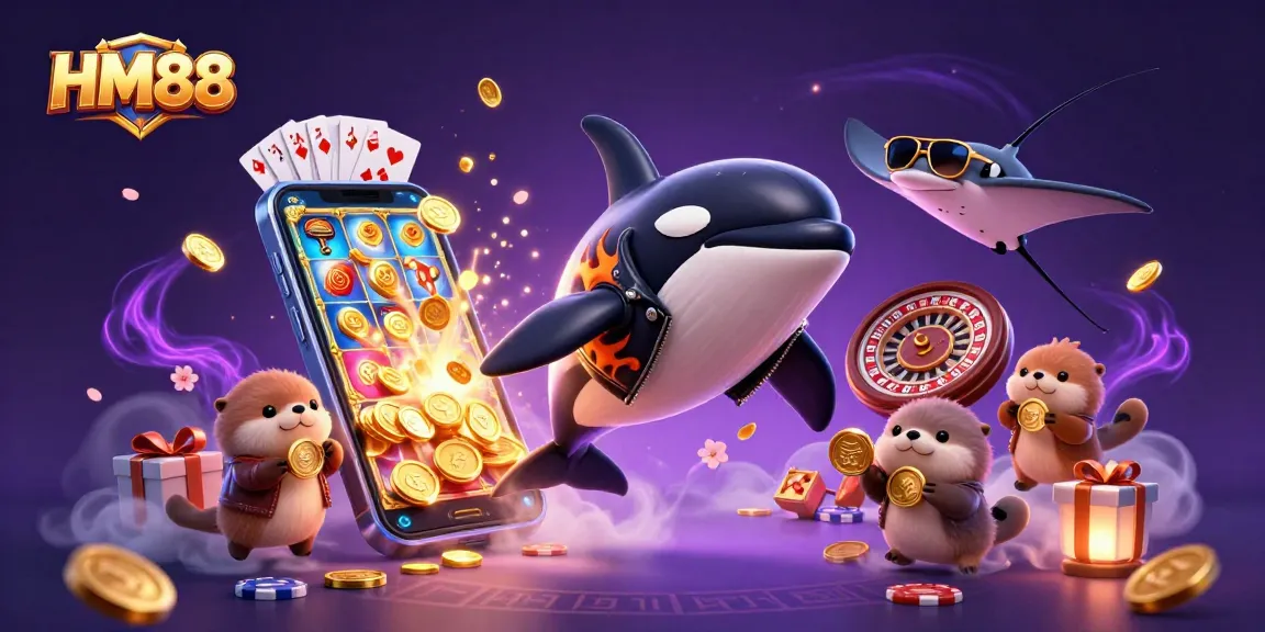 Experience the thrill of gaming with HM88's dynamic characters and exciting casino elements.